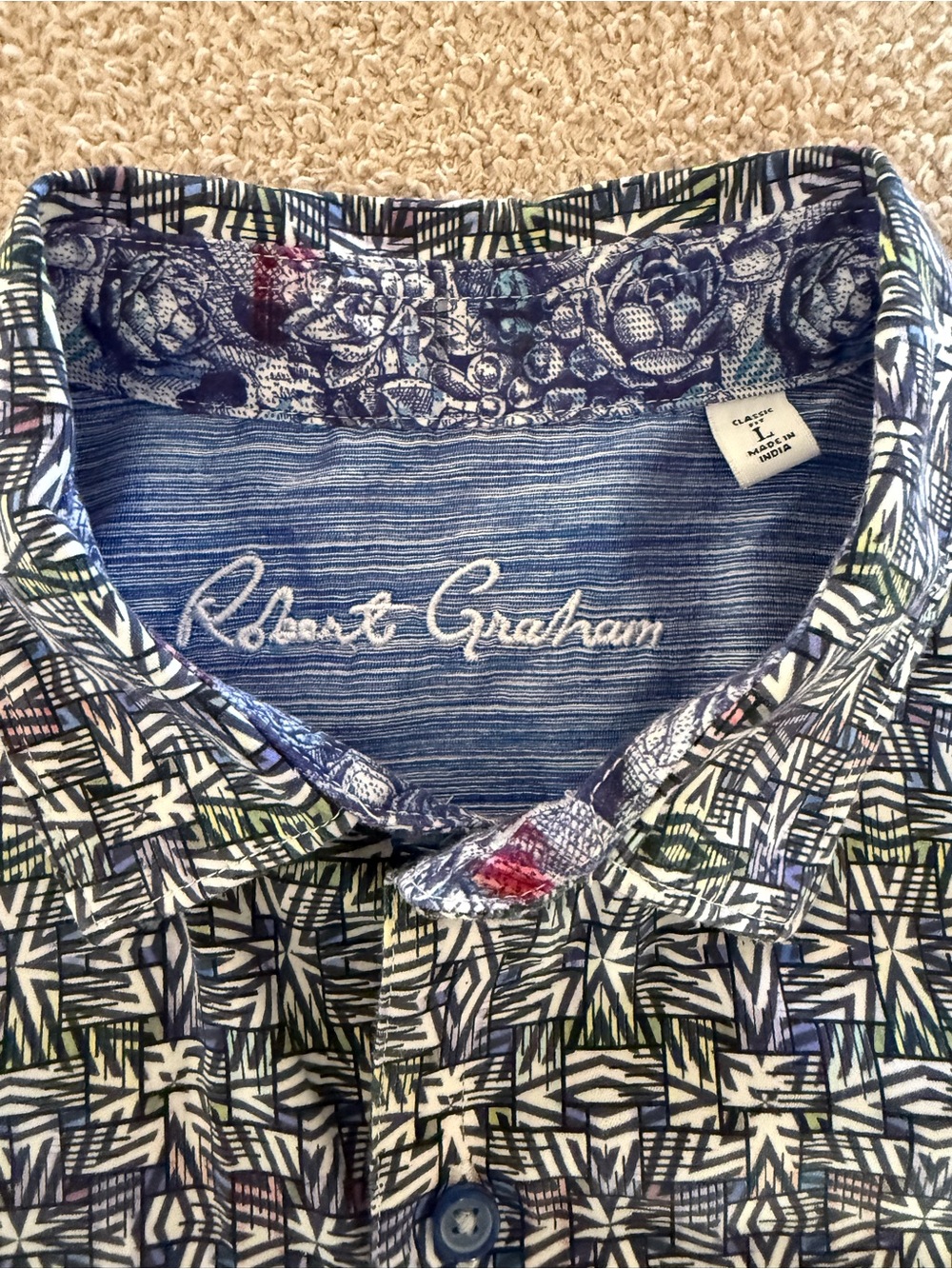 Robert Graham Men’s Geometric Button-Down Shirt 👔✨🌀